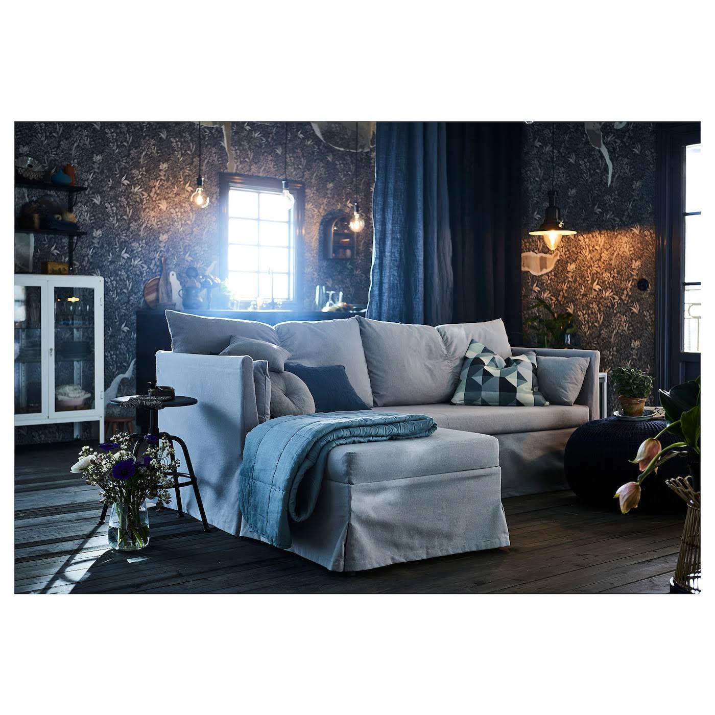 Sleeper Sectional, 3-seat, Light Gray C82198