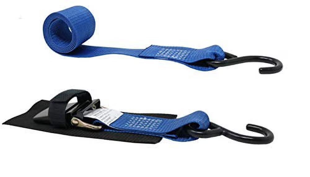 2 Pack 2 Inch x 4.5 Foot Quick Release Tie-Down with Hook and Loop Security Strap L704304