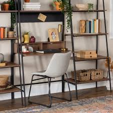 Mocha 3-Piece Desk and Shelf Set N661