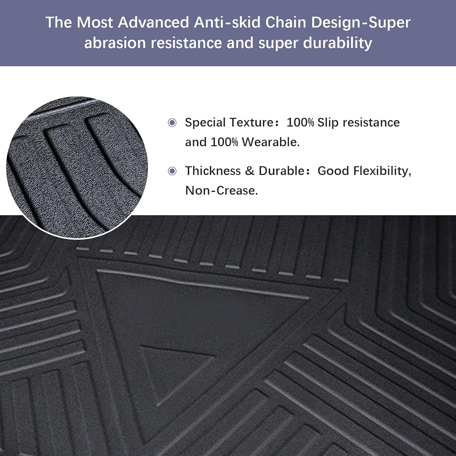 Black TPO Waterproof Rear Cargo Tray Trunk Floor Mat C184275