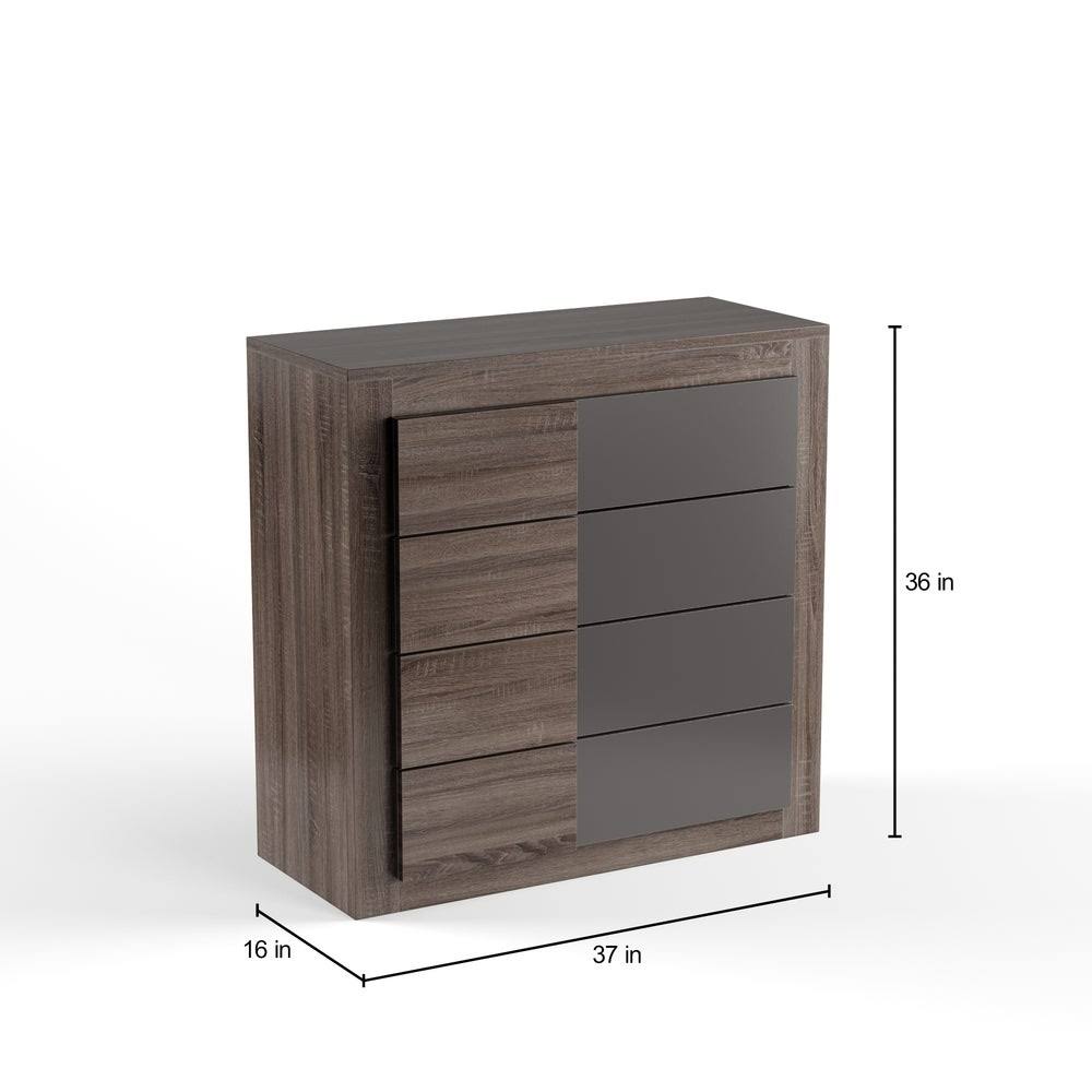 Dark Oak Finish 4-Drawer Chest O534847