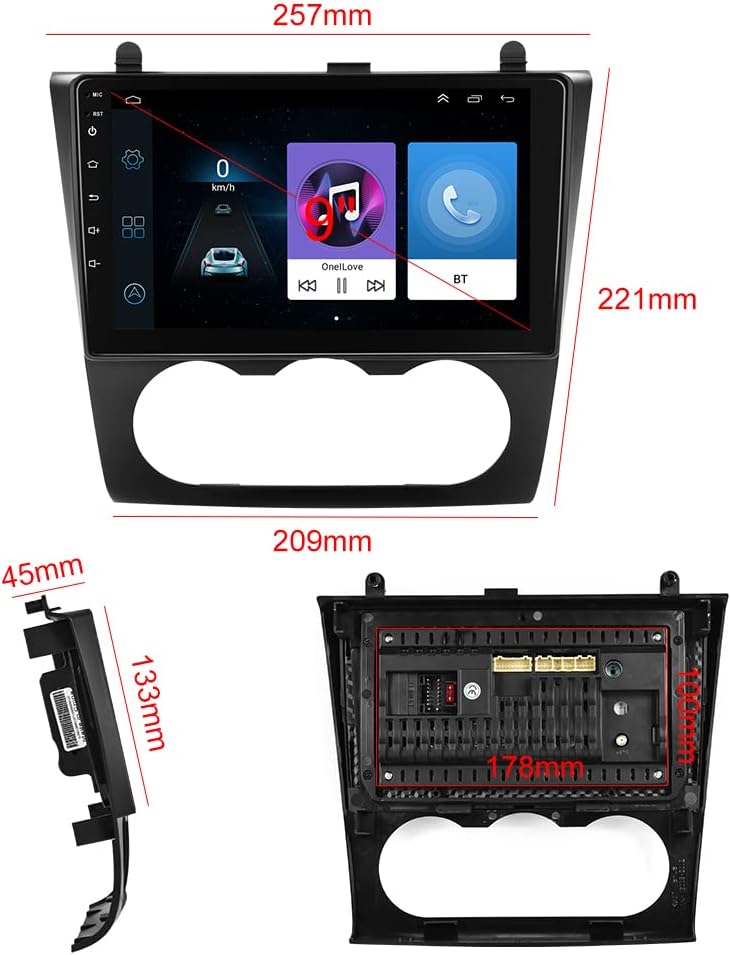 9 Inch Android Car Stereo with Navigation WiFi Bluetooth Backup Camera R70927