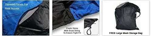 Blue/Black Jet Ski Cover with Trailer Straps and Storage Bag C416