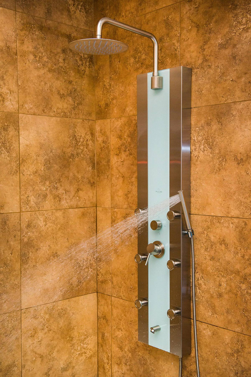 White Glass Shower Panel Z809