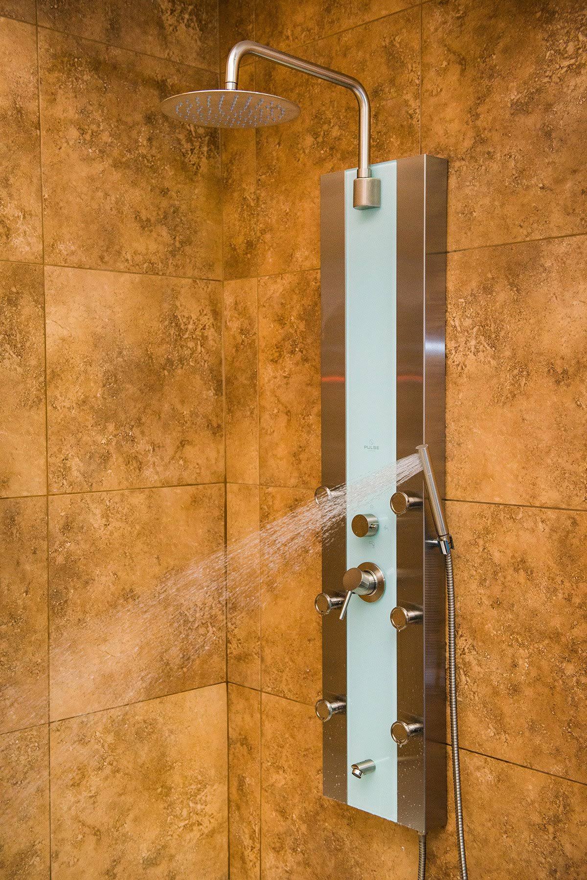 White Glass Shower Panel Z809