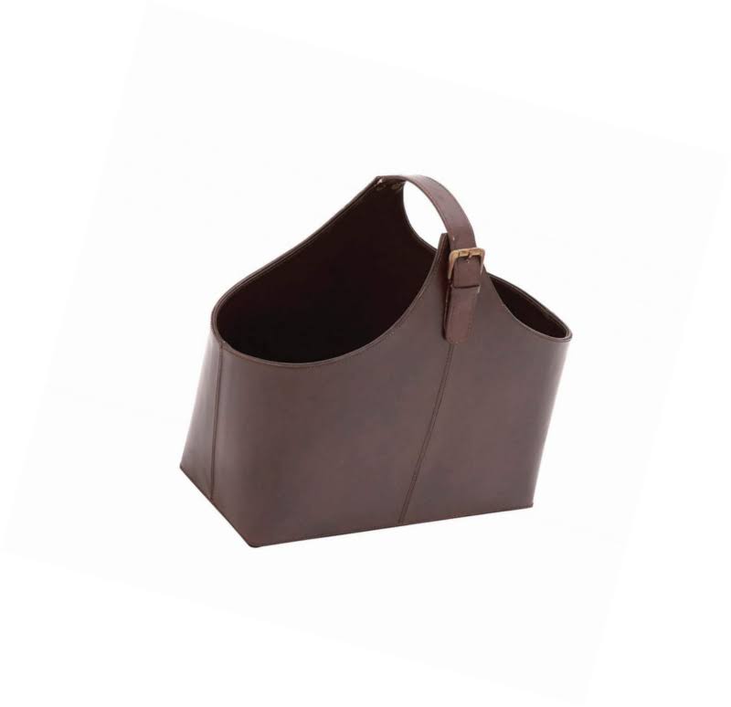 Brown Leather Magazine Holder L286031