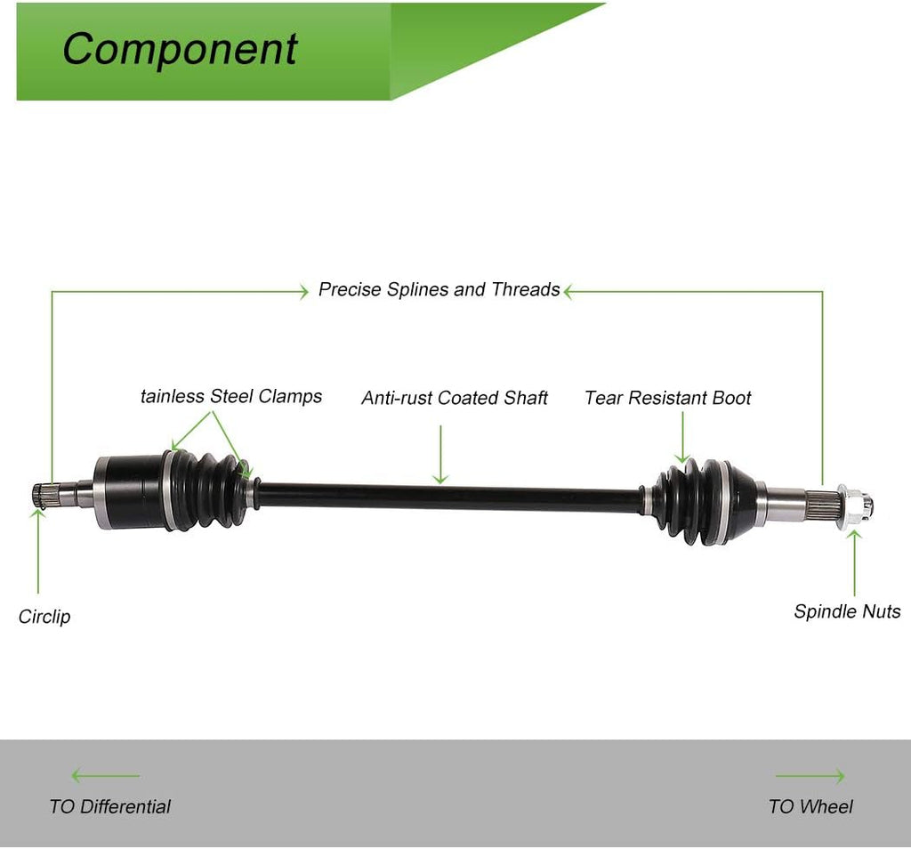CV Axle Drive Shaft Assembly Front Left Pack of 2 A929