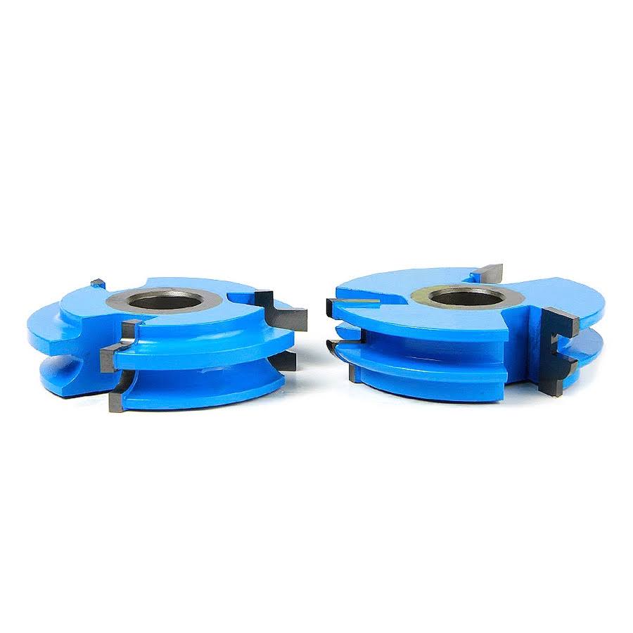 2-Piece Carbide Tipped 3-Wing Eased Edge Stile & Rail 3 Dia x 3/4 x 1/4 Radius x 1/2 & 3/4 Bore Set V823647