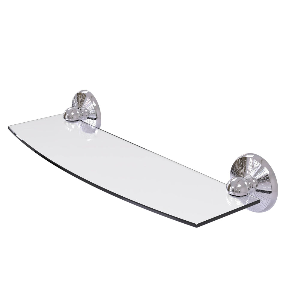 Polished Chrome 18 inch Glass Shelf N2354
