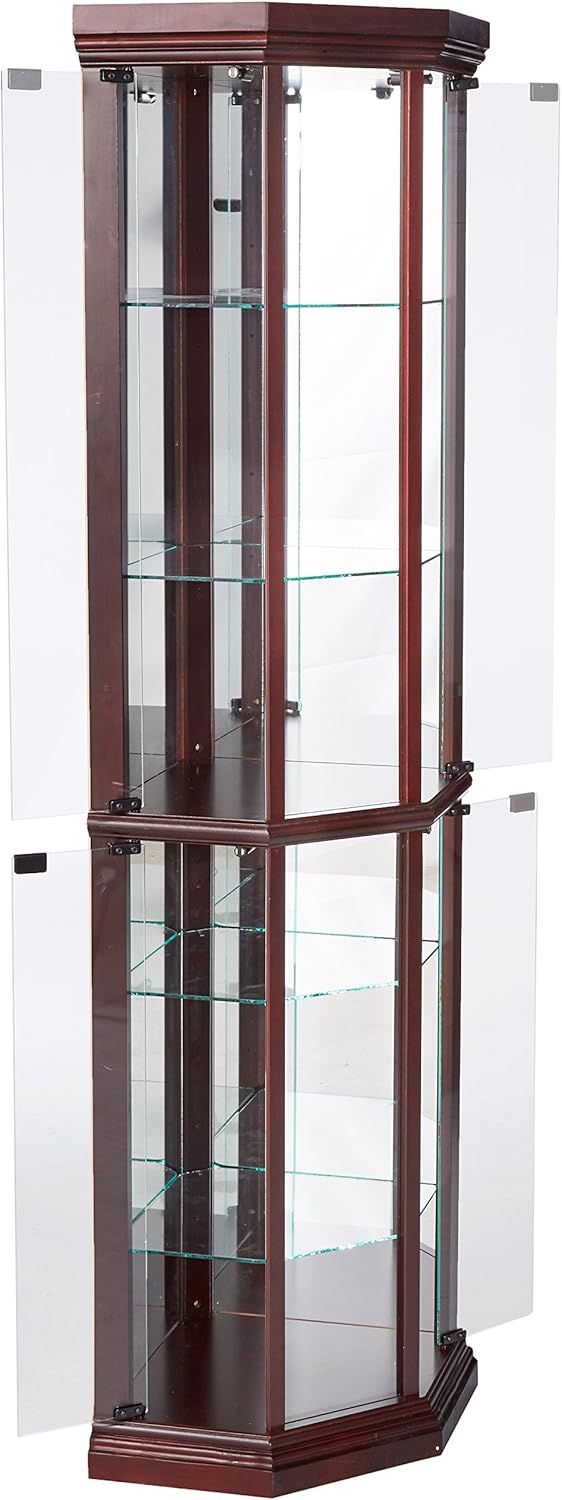 Cherry Finish Corner Cabinet D754