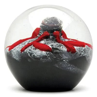 Large Volcano Glow Paperweight Z22536