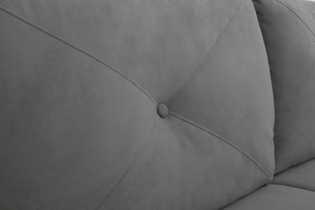 Dark Gray Microfiber Sectional Sofa Q3724