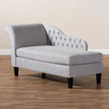 Grey Fabric Upholstered Chaise Lounge H22489