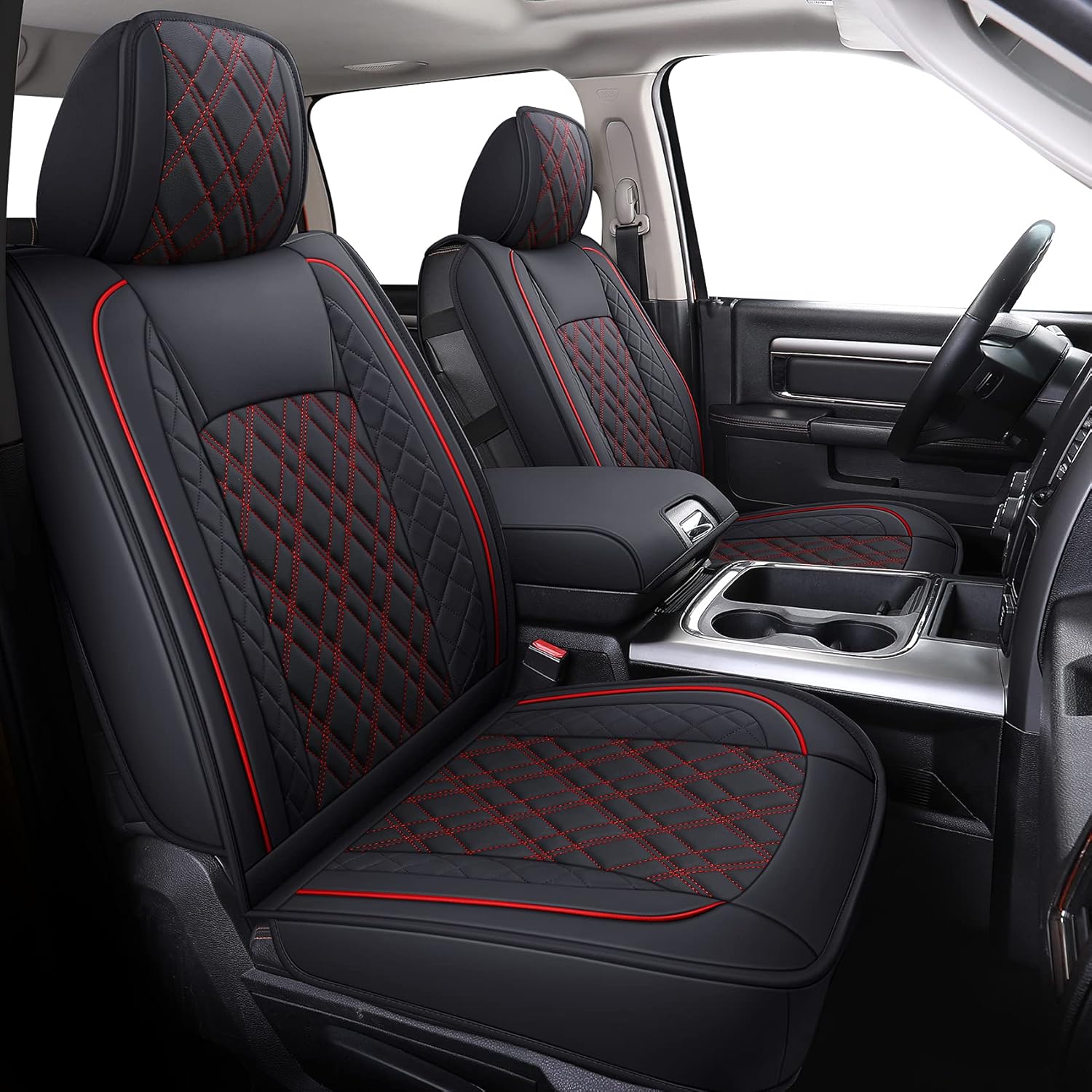 Ram 1500 Seat Covers Front and Back Faux Leather F4712