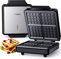 Black 4 Slices Square Non-Stick Waffle Maker C504