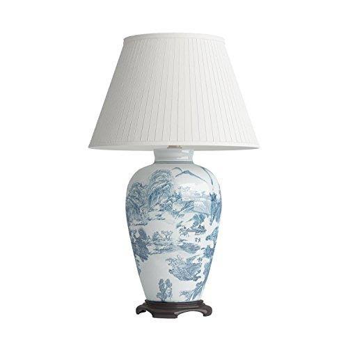 Blue and White Chinese Landscape Lamp O905
