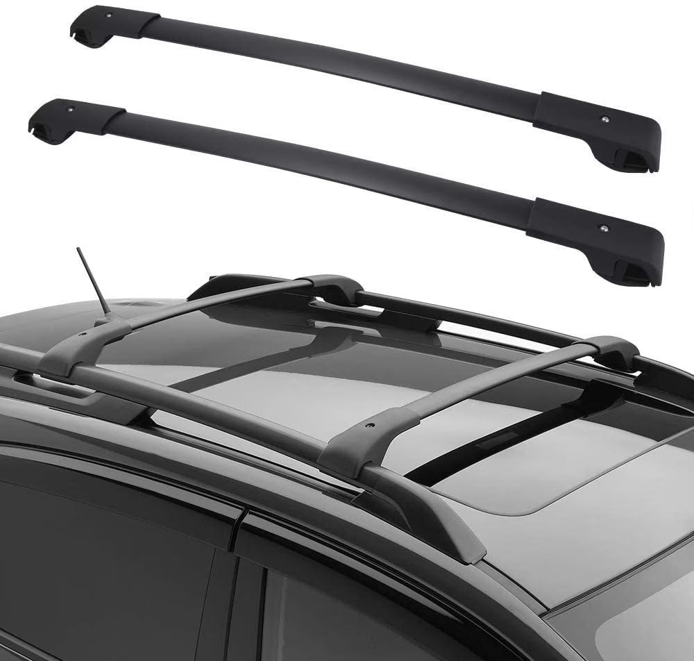 Roof Rack Cross Bars Pair Set Aluminum Black G2997