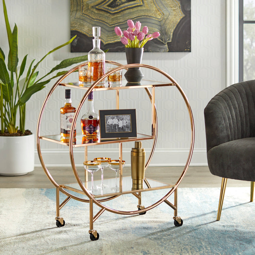 Rose Gold Bar Cart Q13730