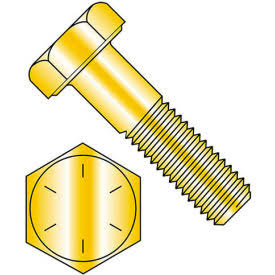 3/4-10 x 4-1/2x22 Hex Head Cap Screw Steel Zinc Yellow Grade 8 25 Pk P4828