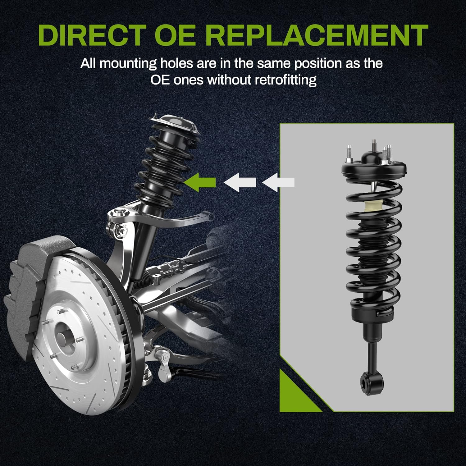 Complete Struts Front & Rear Shock Absorber E455