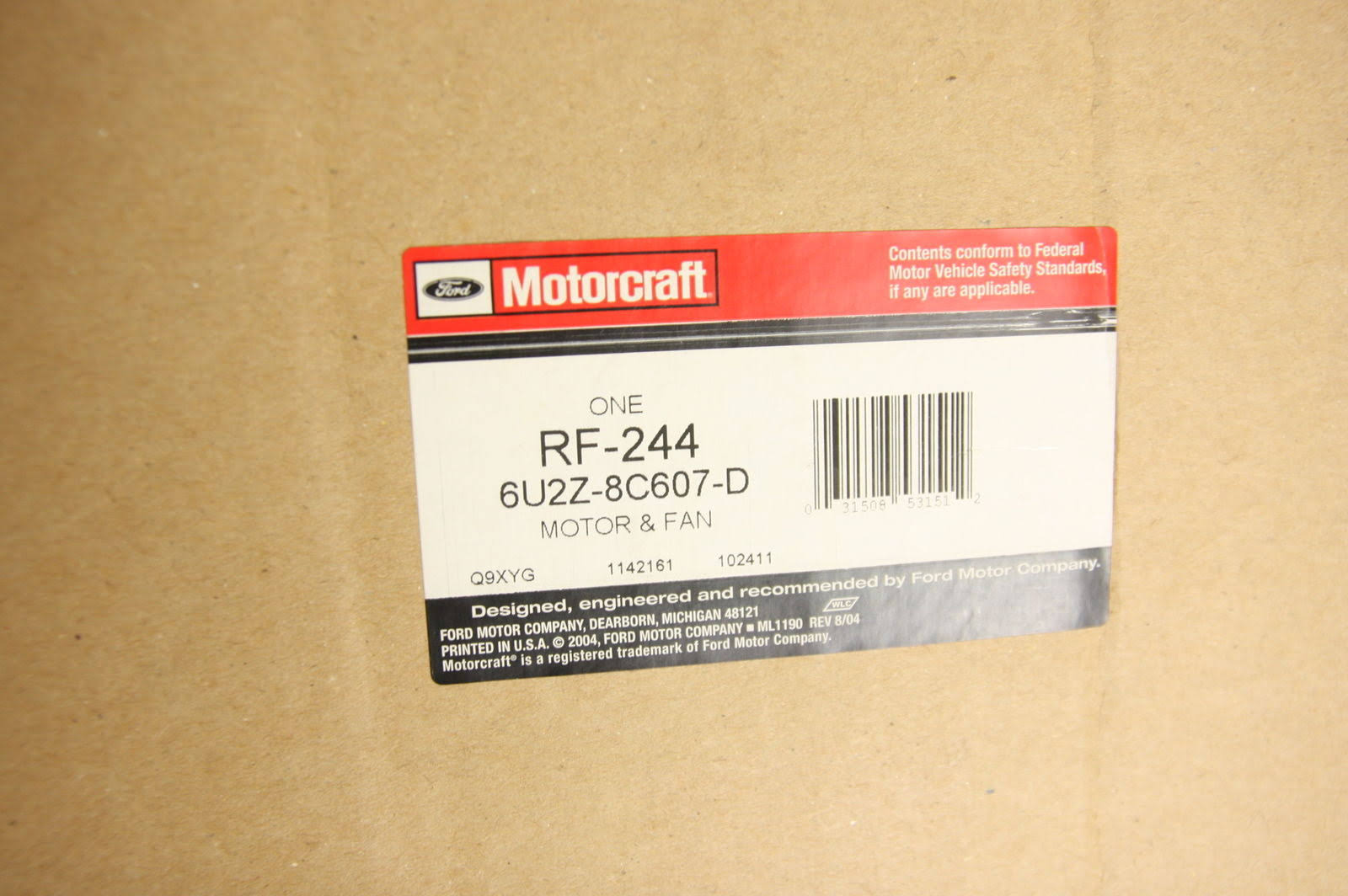 Motor and Fan G879815