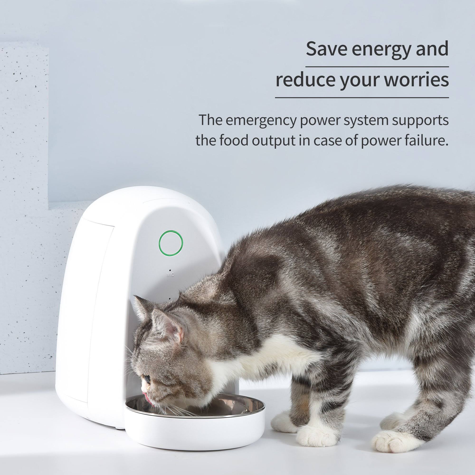 White Automatic Pet Feeder S759009