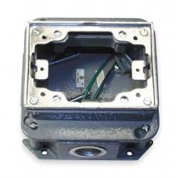 1-Gang Rectangular Cast Iron Concrete Floor Box Z826