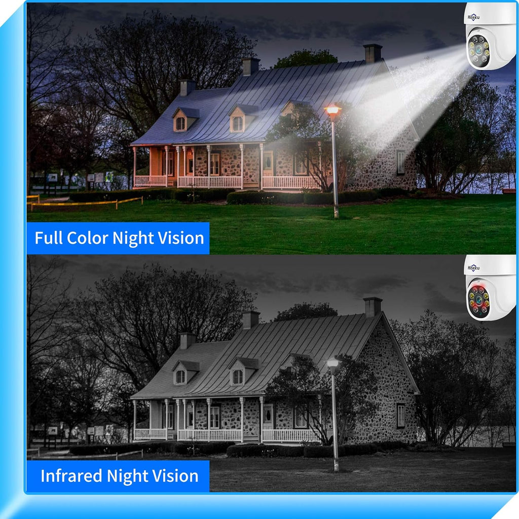 2.4G WiFi 3 Megapixels Pan/Tilt/Zoom Wireless Security Camera with Floodlights I38559