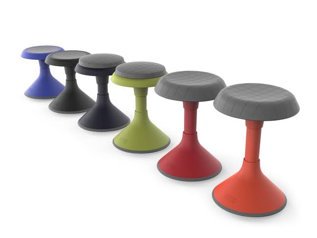 Adjustable Height Motion Stool with Rubber Seat Q331920