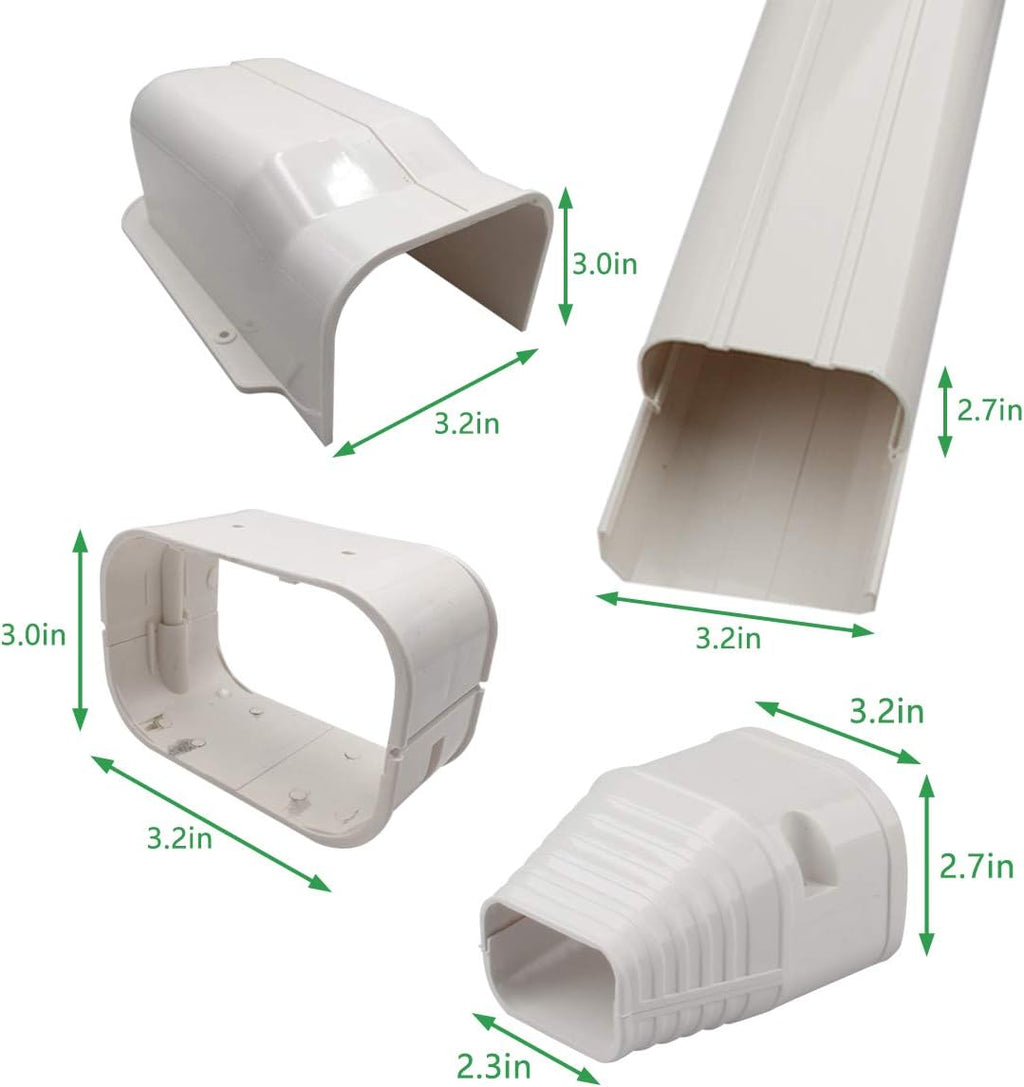3'' W x 7.5ft L PVC Line Set Cover Kit, Pack of 2 L42937