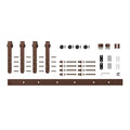 Oil Rubbed Bronze Solid Steel Mini Sliding Barn Door Hardware Kit L3066