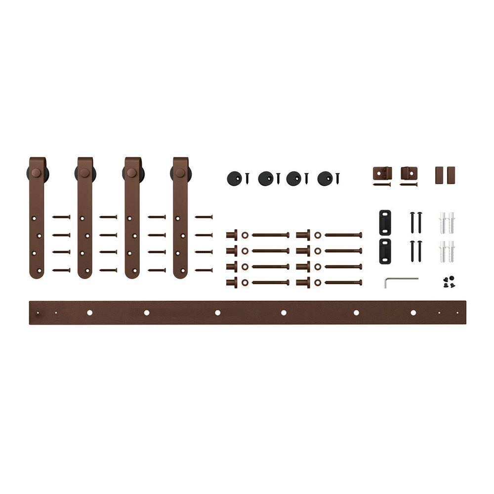 Oil Rubbed Bronze Solid Steel Mini Sliding Barn Door Hardware Kit L3066