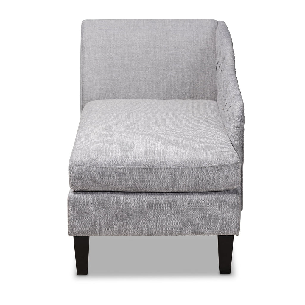 Grey Fabric Upholstered Chaise Lounge H22489