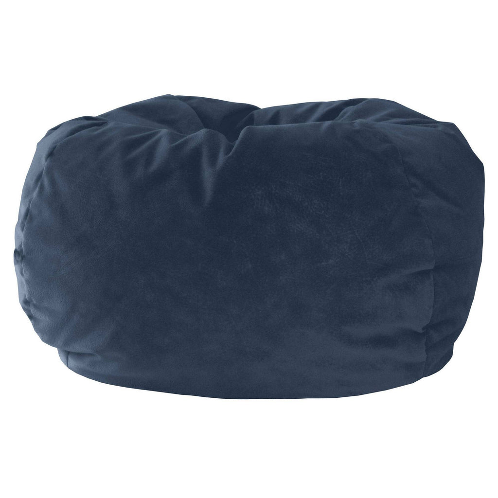 Blue Small Micro Suede Bean Bag Chair F361376