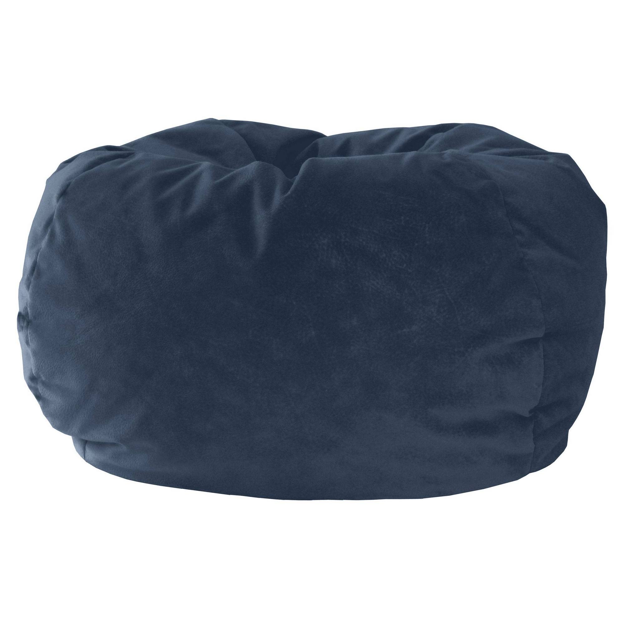 Blue Small Micro Suede Bean Bag Chair F361376