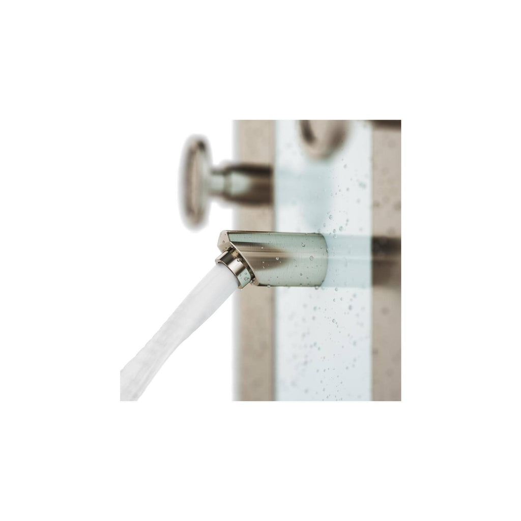 White Glass Shower Panel Z809
