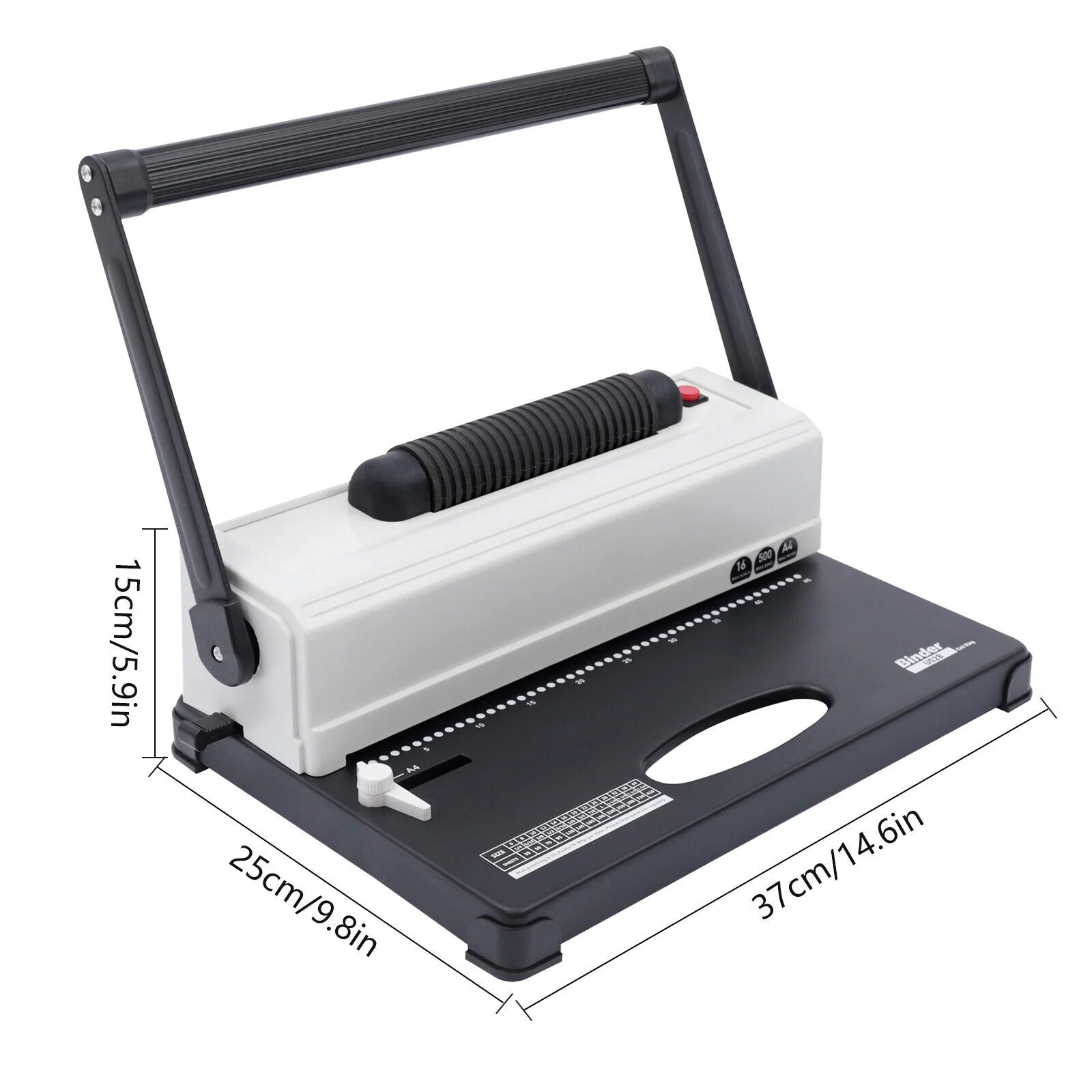 64 Holes Manual Coil Punch & Binding Machine with Electric Coil Inserter 110V W562