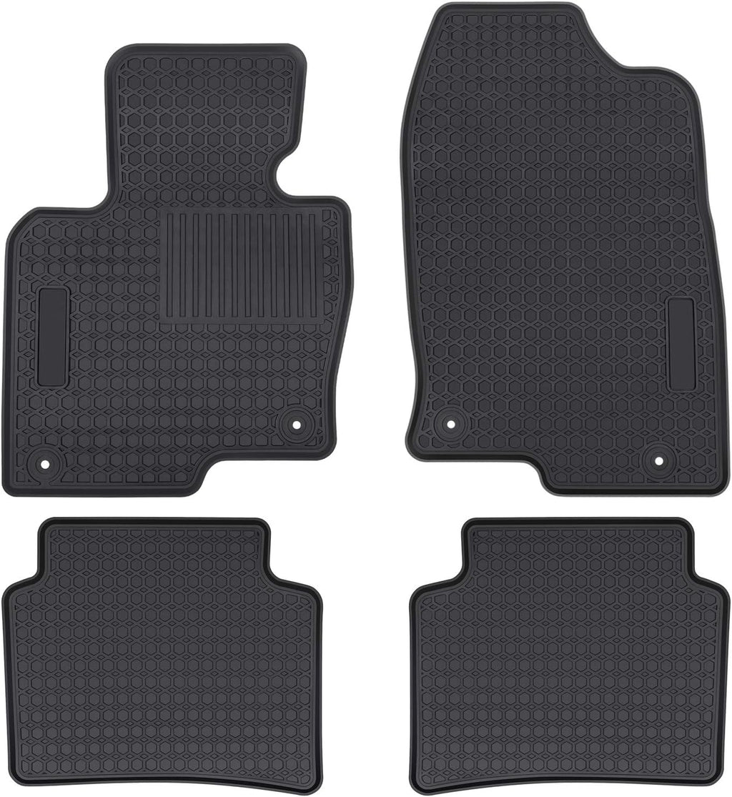 Black 4PCS Heavy Duty Rubber Floor Mat X167681