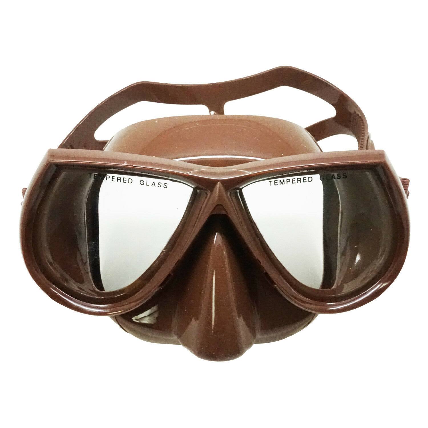 Brown Dive Mask with Prescription Lenses J915