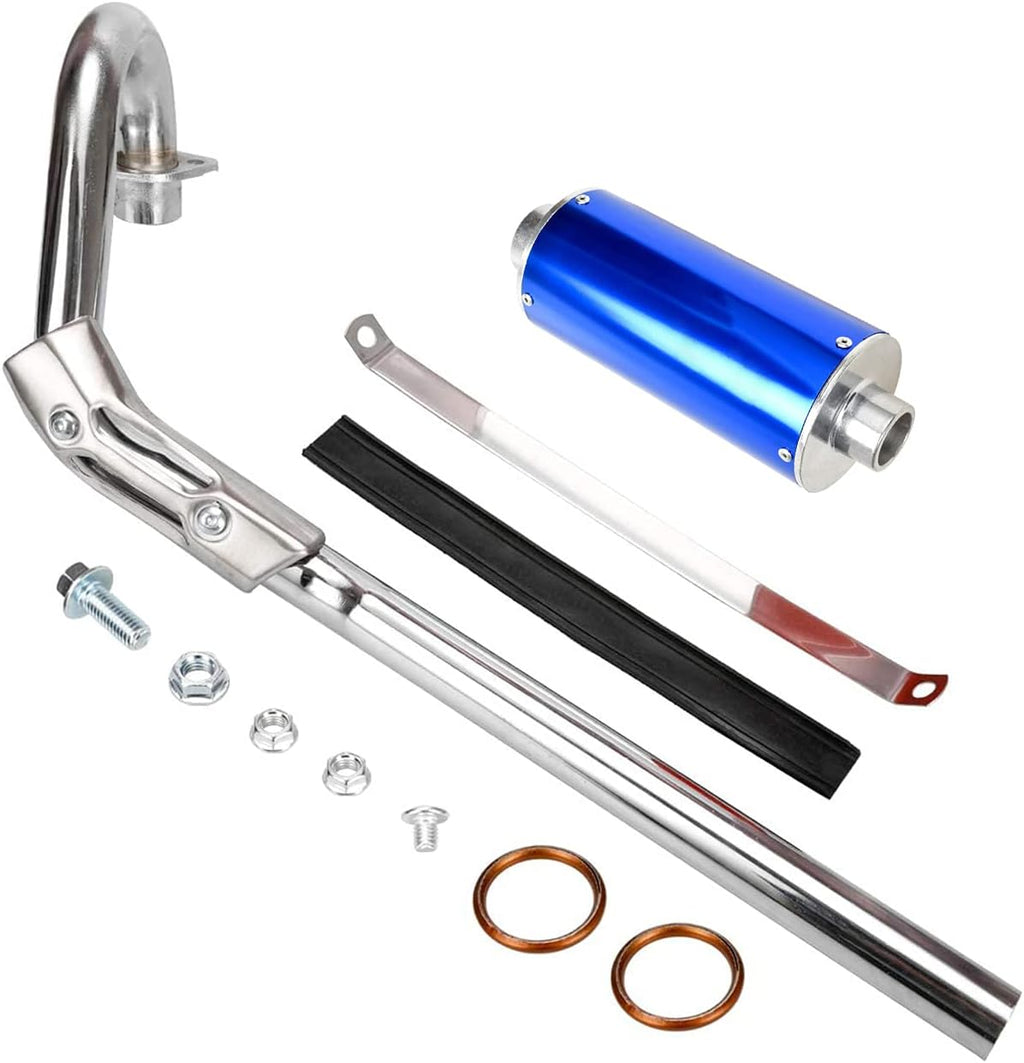Blue Pack of 2 Muffler Exhaust Silencer Pipe Head Assembly Y1169
