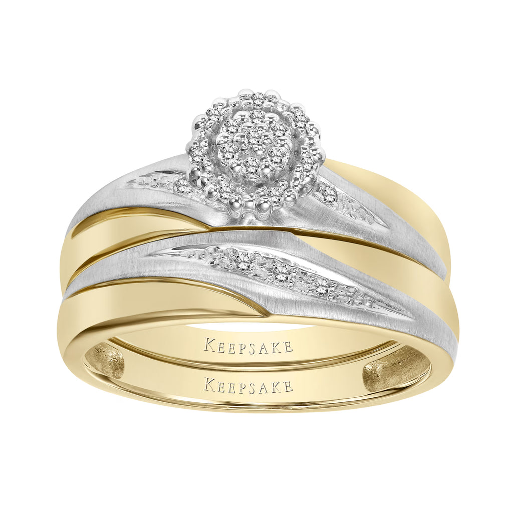 Bridal Set in 10k Yellow & White Gold S95567