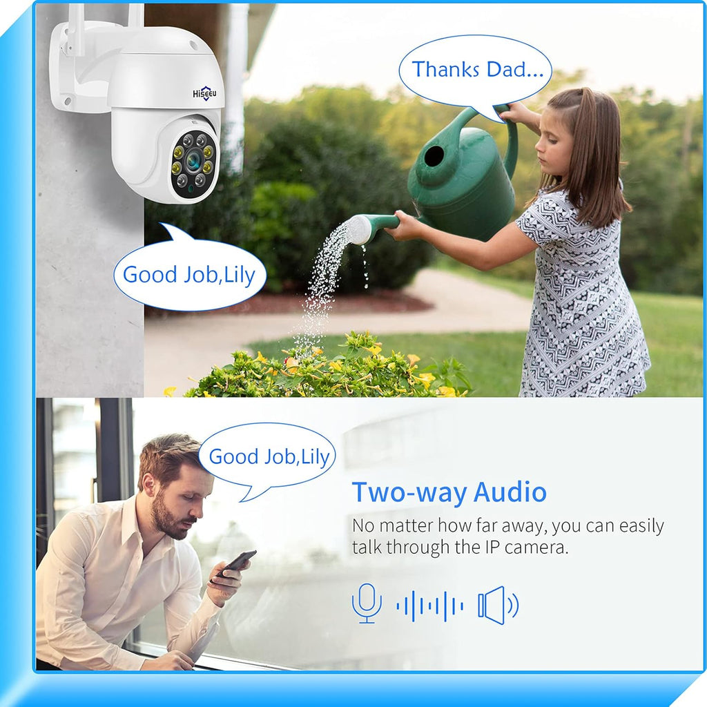 2.4G WiFi 3 Megapixels Pan/Tilt/Zoom Wireless Security Camera with Floodlights I38559