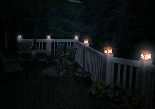 12 Pack Brushed Copper Solar Post Cap Light for 4x4 Wood Posts E865452