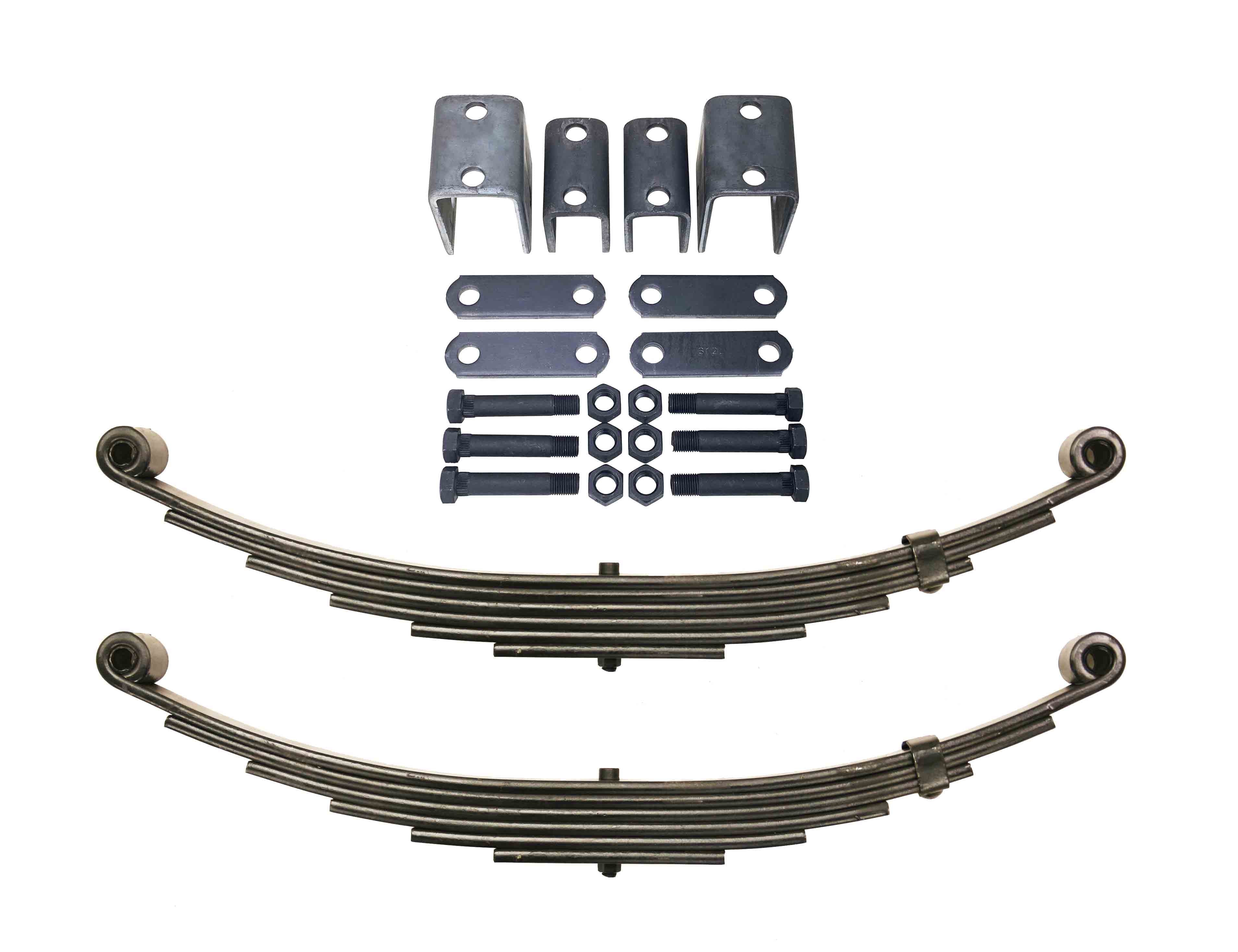 Single Trailer Axle Suspension Kit with Leaf Springs Hanger Kit T7474
