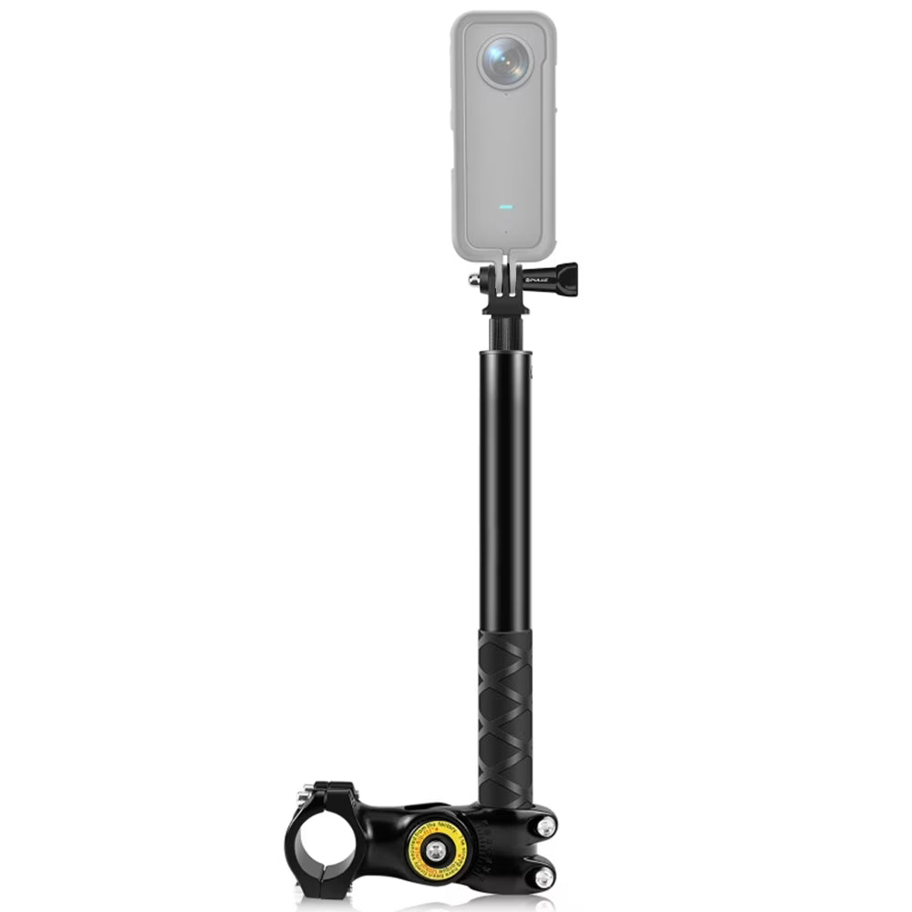 Motorcycle Bike Selfie Stick Handlebar Mount Bracket 27.9cm-113.5cm Adjustable Length with 14 Inch Screw & Sports Mount Adapter O793563