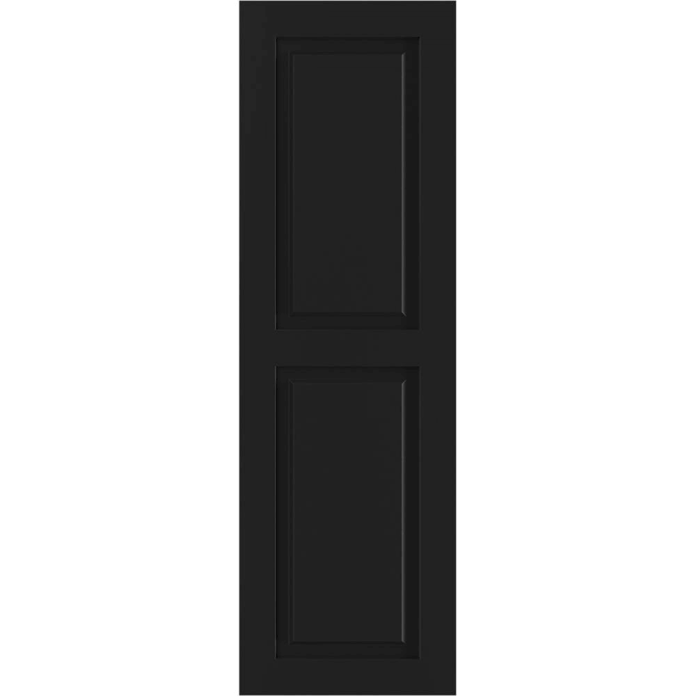 Black Exterior Composite Raised Panel Shutters (Per Pair) D921576