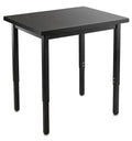 24x22 x 36x22 Height Adjustable Black Steel Lab Table with Phenolic Top V3653