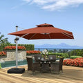 Brick Red Square Cantilever Umbrella W129