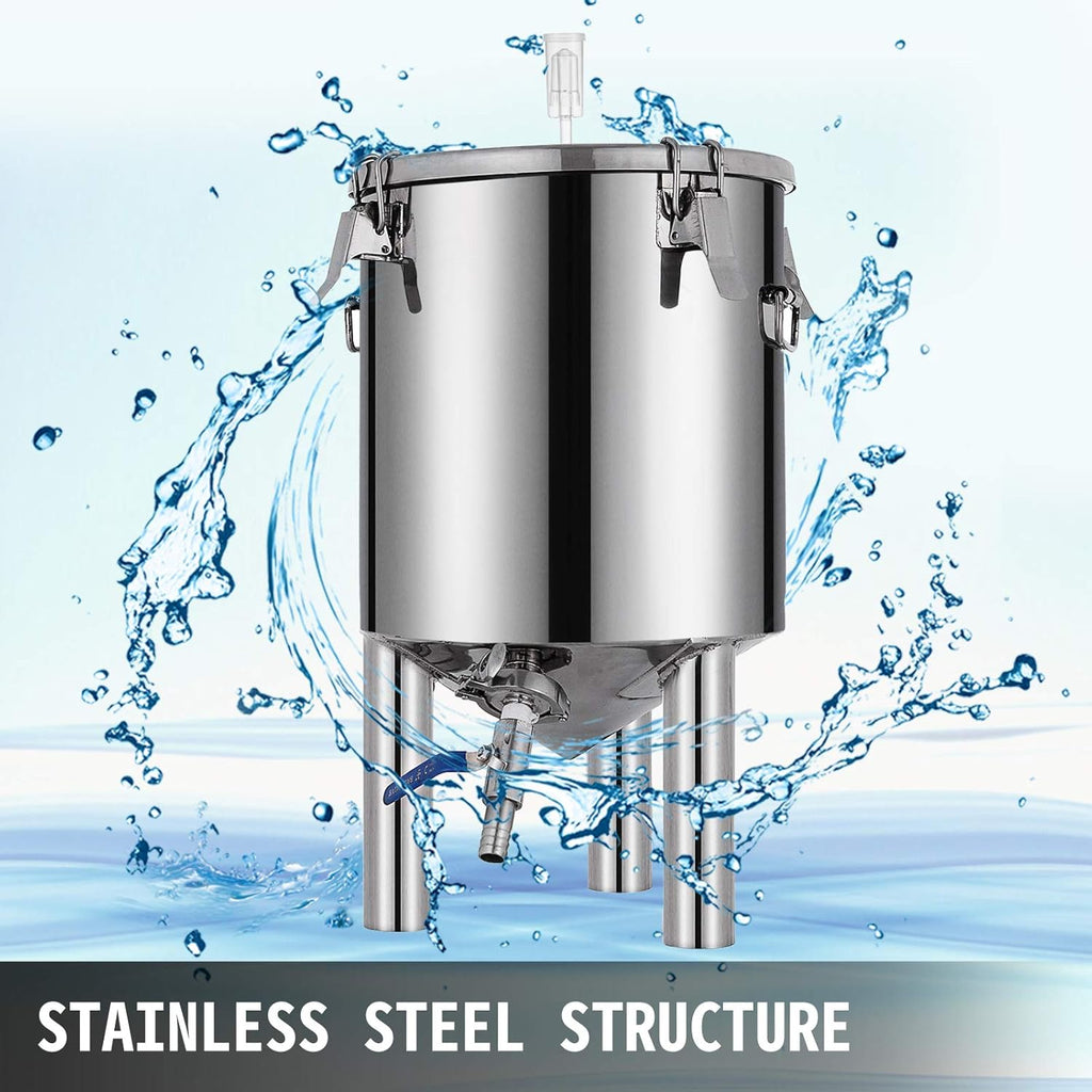7 Gallon Stainless Steel Brew Bucket Fermenter with Conical Base T603