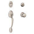 Bright Brass Front Entry Handleset with Deadbolt Y42891